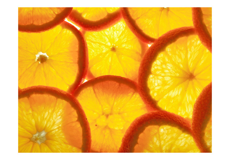 Fototapete Orangenscheiben - sonniges Fruchtmotiv für die Küche oder den Raum 60251 additionalImage 1