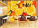 Fototapete Sommerliche Erfrischung - orangefarbene Komposition aus Zitrusfrüchten 59822