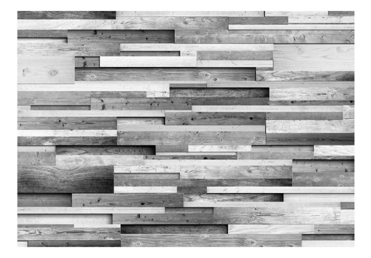 Vliestapete Holztextur - Hintergrund mit Muster aus grauen Holzbrettern 61042 additionalImage 1