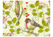 Vlies Fototapete Ein Vogel und Lilien im Vintage-Stil 61092 additionalThumb 1