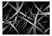 Vlies Fototapete Perspektive - dunkelgraue Streifen mit 3D-Illusion und schwarzer Leere 60123 additionalThumb 1