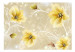Fototapete Blumenmotiv - Gelbe Blumen mit fantasievollem Muster 60833 additionalThumb 1
