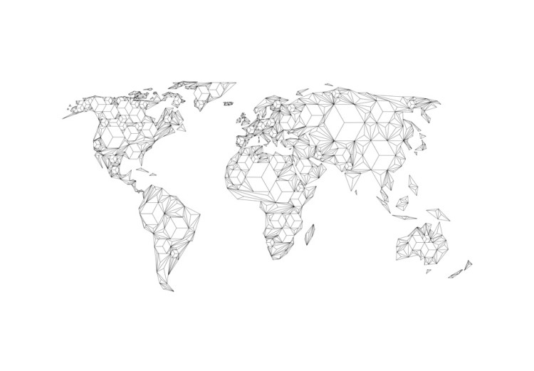 Vlies Fototapete Map of the World - white solids 59963 additionalImage 1