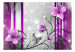 Fototapete Lila Streifen - Moderne Natur mit Blumen in der Mitte 60693 additionalThumb 1
