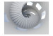 Vliestapete Innenarchitektur - spiralförmige weiße Treppe mit hellem Licht 59804 additionalThumb 1