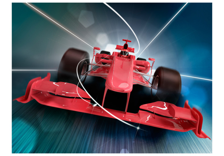 Vlies Fototapete Motorsportrennen - Rotes Formel-1-Auto für Jugendliche 61134 additionalImage 1