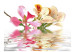 Vliestapete Tropische Blumen - Orchideen und buntes Blumenmuster auf Weiß 60225 additionalThumb 1