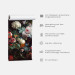 Vlies Fototapete Klänge der Zartheit - türkisfarbene Blumen auf gemustertem Hintergrund 60455 additionalThumb 9