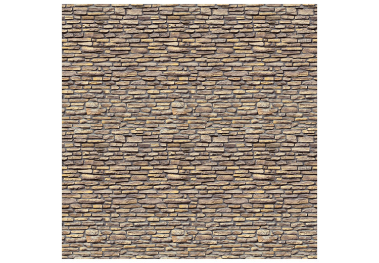 Vliestapete Steinmauer - Hintergrund mit dunklem Ziegelsteinmuster und 3D-Effekt 60995 additionalImage 1