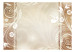 Vliestapete Subtile Abstraktion - Muster weiße Blumen braun-beiger Hintergrund 59716 additionalThumb 1