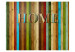 Vliestapete Home - Bunter Schriftzug "Home" auf farbigen Holzbrettern vertikal 60916 additionalThumb 1