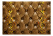 Vlies Fototapete Elegantes Design - Ledertextur mit goldenen Mustern und Blumen 61016 additionalThumb 1