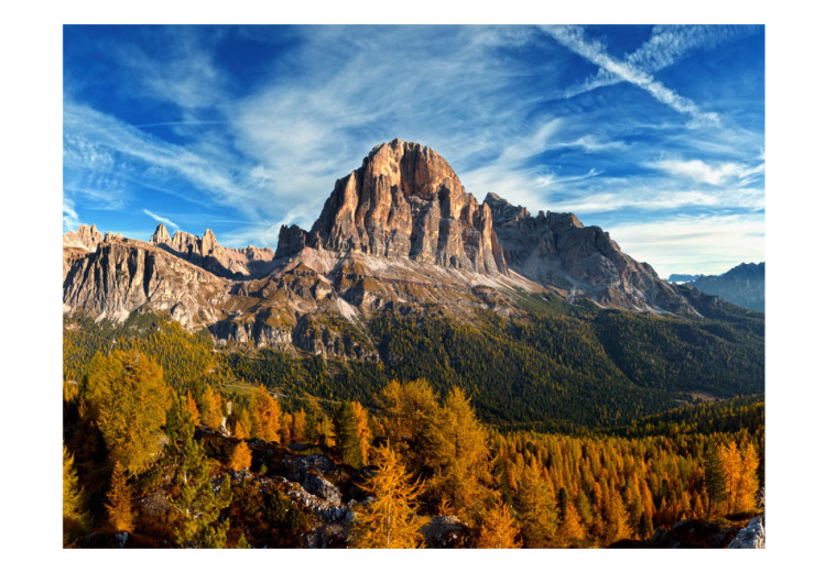 Vlies Fototapete Natur in den Dolomiten - Berglandschaft mit Wald und Himmel 59936 additionalImage 1