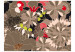 Vliestapete Abstraktion - Fantasievolle Blumen mit bunten Akzenten auf Schwarzem 60736 additionalThumb 1