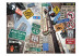 Vlies Fototapete New Yorker Zeichen - Street-Art-Mural mit Verkehrszeichen aus New York 60686 additionalThumb 1