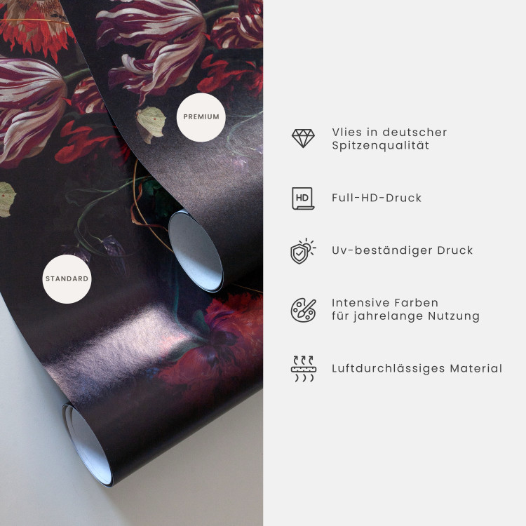 Vlies Fototapete Abstraktion - Komposition von Magnolienblüten in Fliedertönen 60817 additionalImage 8