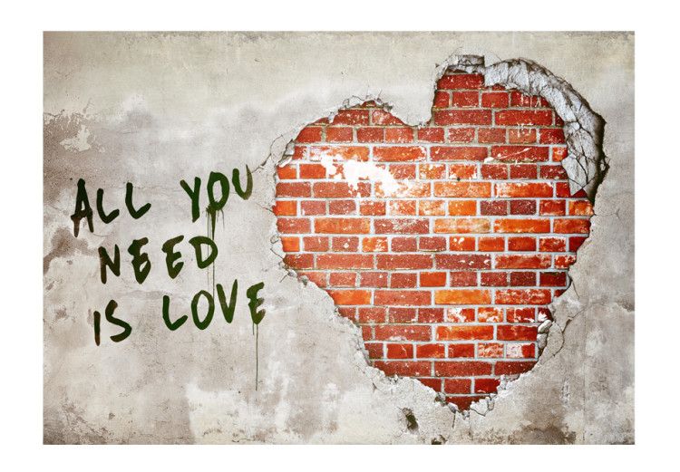 Vlies Fototapete Love is all you need - Künstlerisches Mural mit Liebesmotiv 60757 additionalImage 1