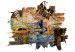 Vlies Fototapete Street Art USA - New York als Collage auf weißem Hintergrund 60767 additionalThumb 1