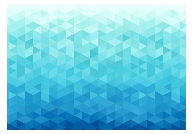 Fototapete Lazurblauer Pixel - Hintergrund mit geometrischer Form von Dreiecken 60787 additionalImage 1