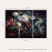 Vlies Fototapete Burgunderfehler - Abstrakt mit Blumen auf gepolstertem Hintergrund 60808 additionalThumb 7