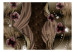 Vlies Fototapete Burgunderfehler - Abstrakt mit Blumen auf gepolstertem Hintergrund 60808 additionalThumb 1