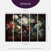Vlies Fototapete Burgunderfehler - Abstrakt mit Blumen auf gepolstertem Hintergrund 60808 additionalThumb 10
