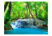 Fototapete In natürlicher Umgebung - Wasserfall im Wald mit Bäumen 60028 additionalThumb 1