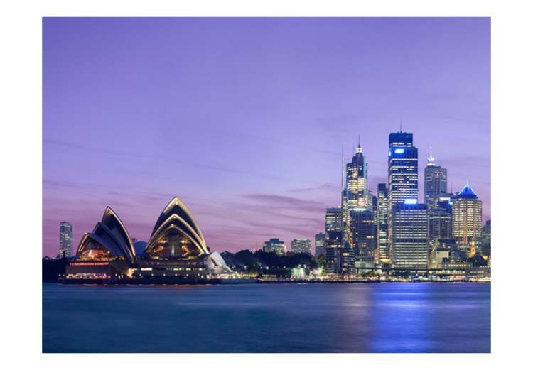 Fototapete Australien - Abendpanorama mit Wolkenkratzern und Oper in Sydney 59939 additionalImage 1