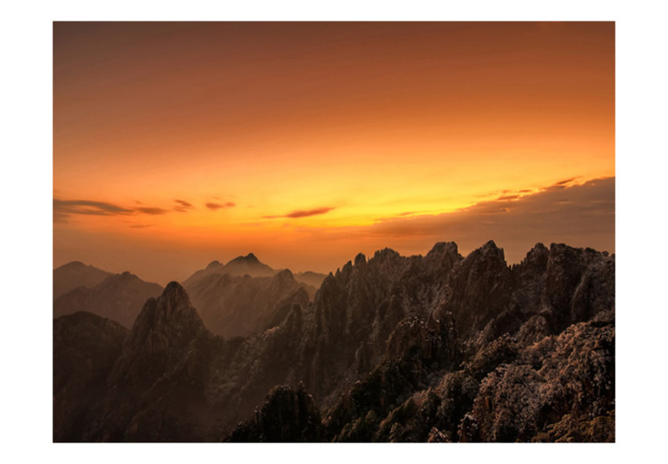 Fototapete Berglandschaft - Ausblick von den Gipfeln bei Sonnenuntergang 59949 additionalImage 1