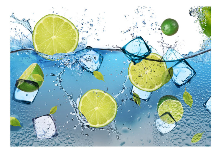 Fototapete Wasser mit Zitrone - erfrischendes Fruchtmotiv für die Küche 60249 additionalImage 1