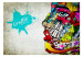 Vliestapete Graffiti Beauty - Street Art mit einem farbigen Gesicht in Mustern 60559 additionalThumb 1