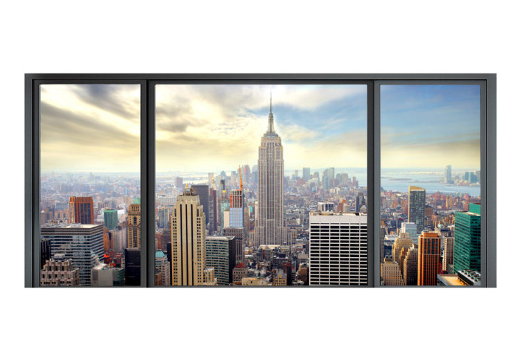 Fototapete Sonniger Tag in New York - städtische Architektur mit Wolkenkratzern 60099 additionalImage 1