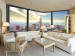 Fototapete Sonniger Tag in New York - städtische Architektur mit Wolkenkratzern 60099